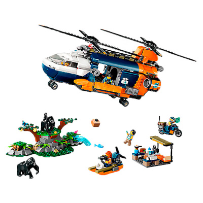 Конструктор Lego City 60437 Исследователь джунглей Вертолет в базовом лагере 1